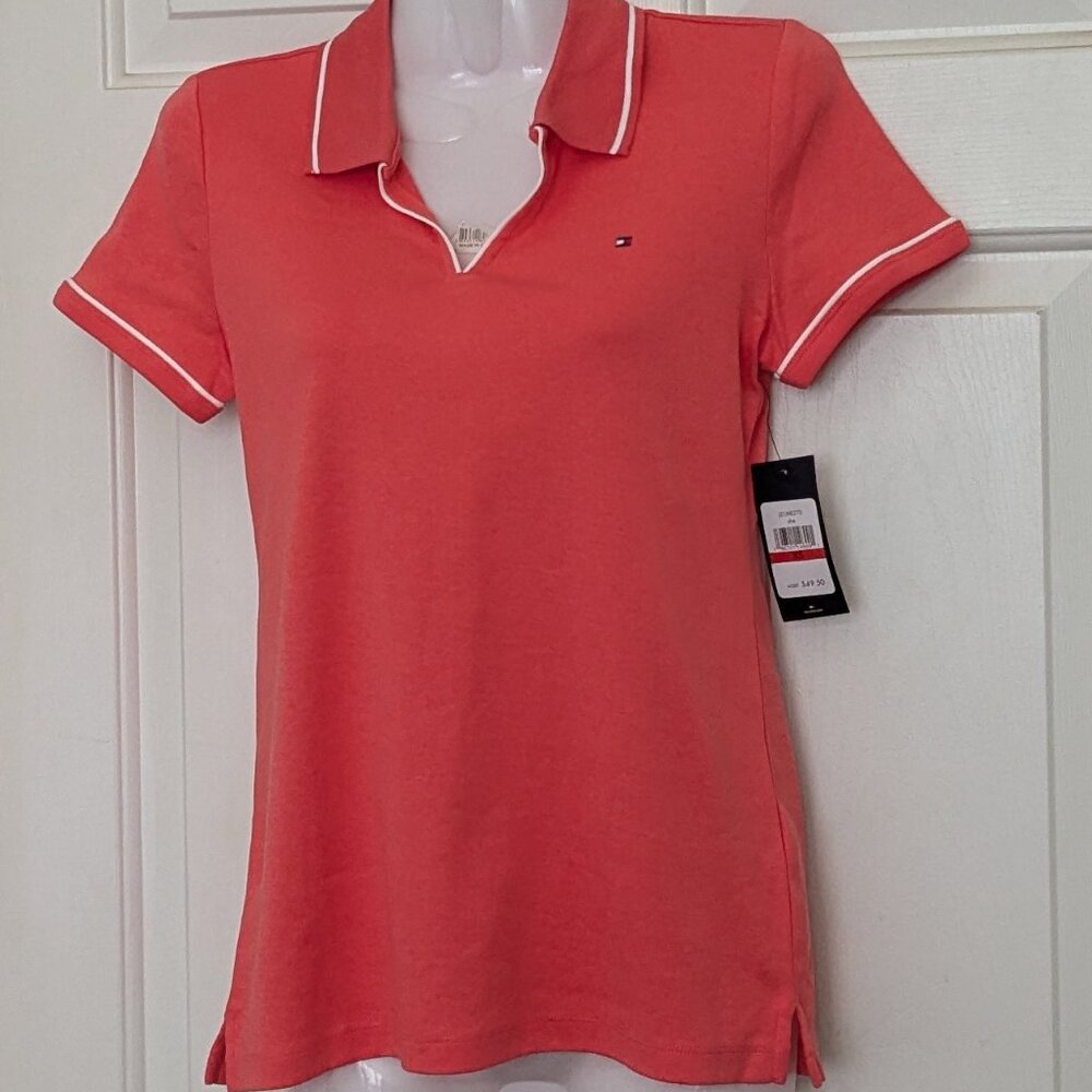 Tommy Hilfiger Slim Fit Stretch Cotton Polo - Women's Size XS NWT